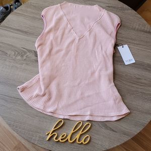 Mock neck loose fit vest top